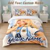 Bedding Set 1 Duvet Cover 2 Pillowcases Sabrina Carpenter Print Soft Bed Linen Bedroom Decor