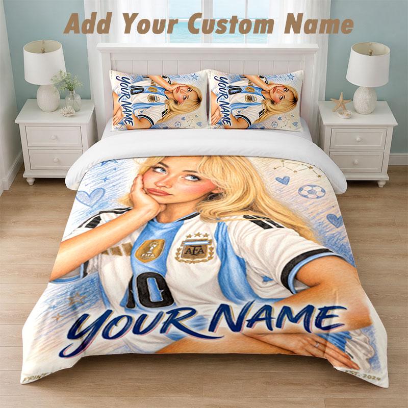 Bedding Set 1 Duvet Cover 2 Pillowcases Sabrina Carpenter Print Soft Bed Linen Bedroom Decor