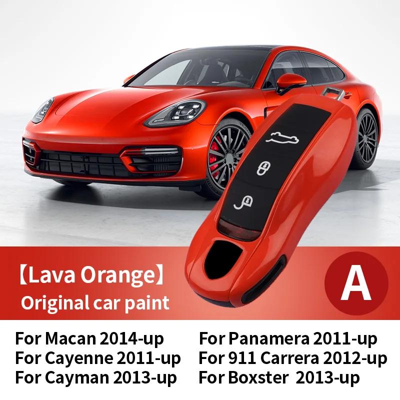Car Key Paint Protective Case Keyless Cover For Porsche Cayenne Mancan Panamera 911 718 Boxster Cayman Taycan Replacement Shell