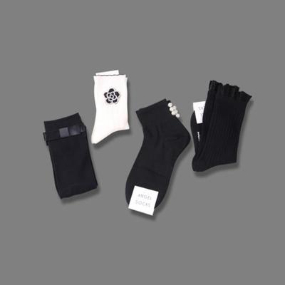 SADA PONOŽEK ANGEL SOCKS SET003_Chic Sada Ponožek, Drahokamové Šperky, Třpytivá Kostická Stuha, Dárková Sada Značky, Dárková Sada k Návratu