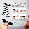 Bats Halloween Wall Decor - 81 Pcs Reble 3D PVC Decorative Wall Bats with Double-Sided Adhesive