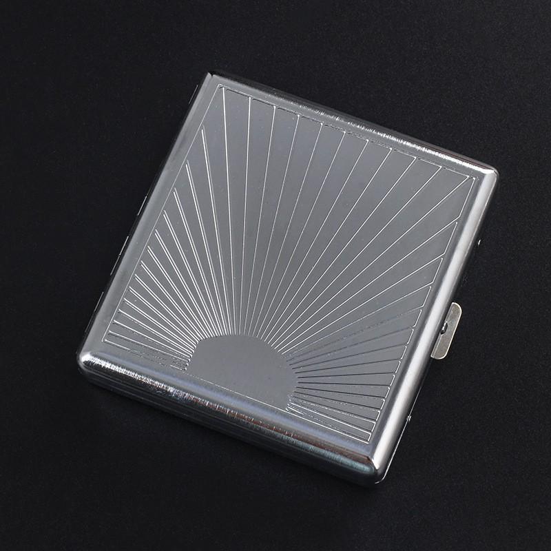 20PCS Metal Cigarette Box Stainless Steel Embossed Portable Cigarette Case Personalized Fashionable Storage Box Smoking Tool
