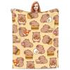 Super Soft Flannel Throw Blankets with Cute Capybara Design for Bedding Couch  Cozy and Stylish Home Textile