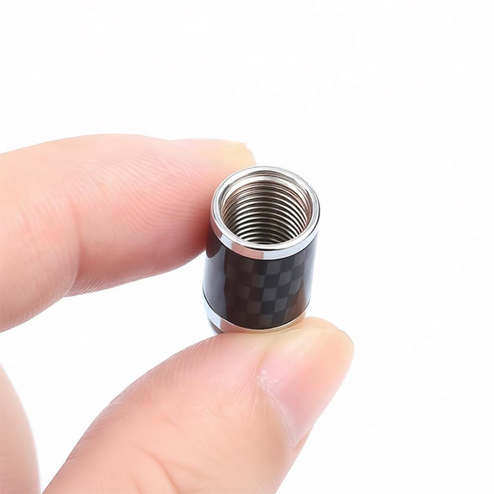 VW 4Pc Metal Car Wheel Tire Carbon Fiber Car Wheel Tires Valve Caps For Volkswagen VW Polo Passat Rline Golf Tiguan Jetta GTI Taigo EP1