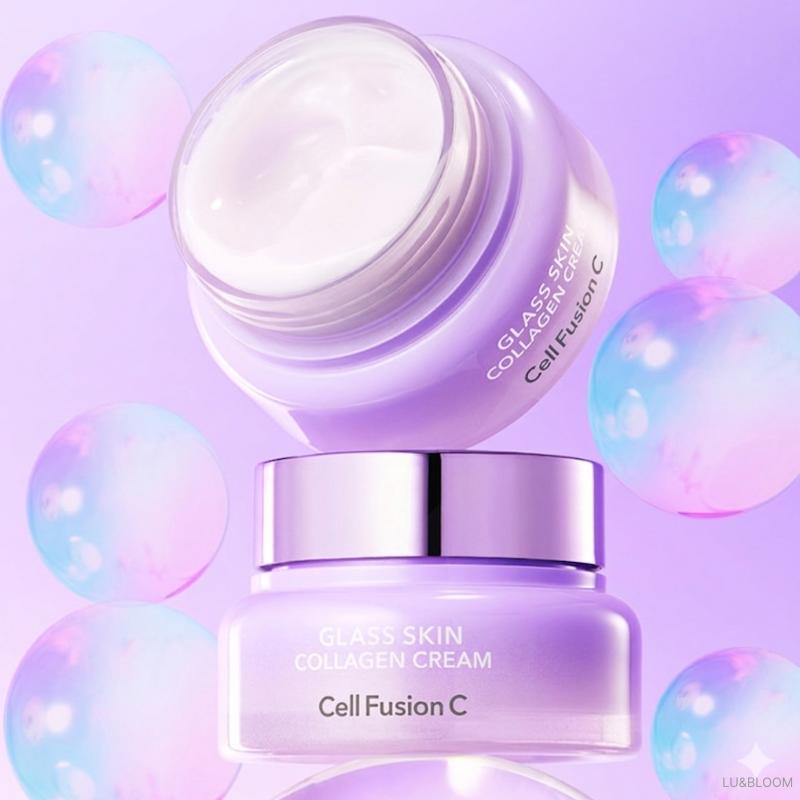 Cell Fusion C Glass Skin Collagen Cream 55ml (+Free Gift)