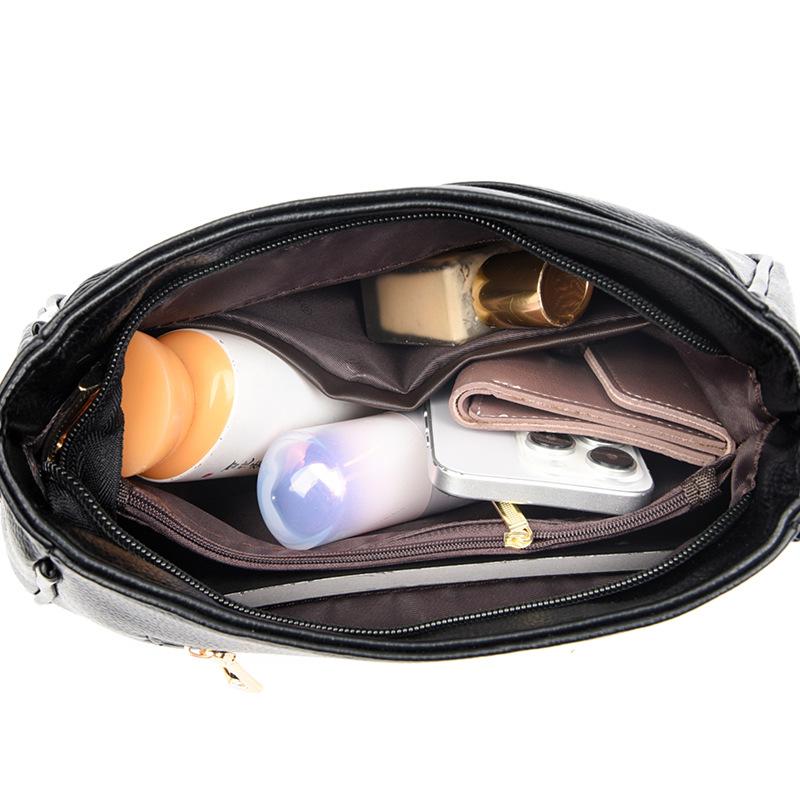 Shoulder bag women's 2025 new soft leather trend large-capacity women's diagonal span versatile multi-functional small fresh women's bag