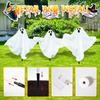 Halloween Decorations, 3-piece Glowing Outdoor Set, Sidewalk Warm LED Lights, Spooky Yard Stakes, Garden Decor
