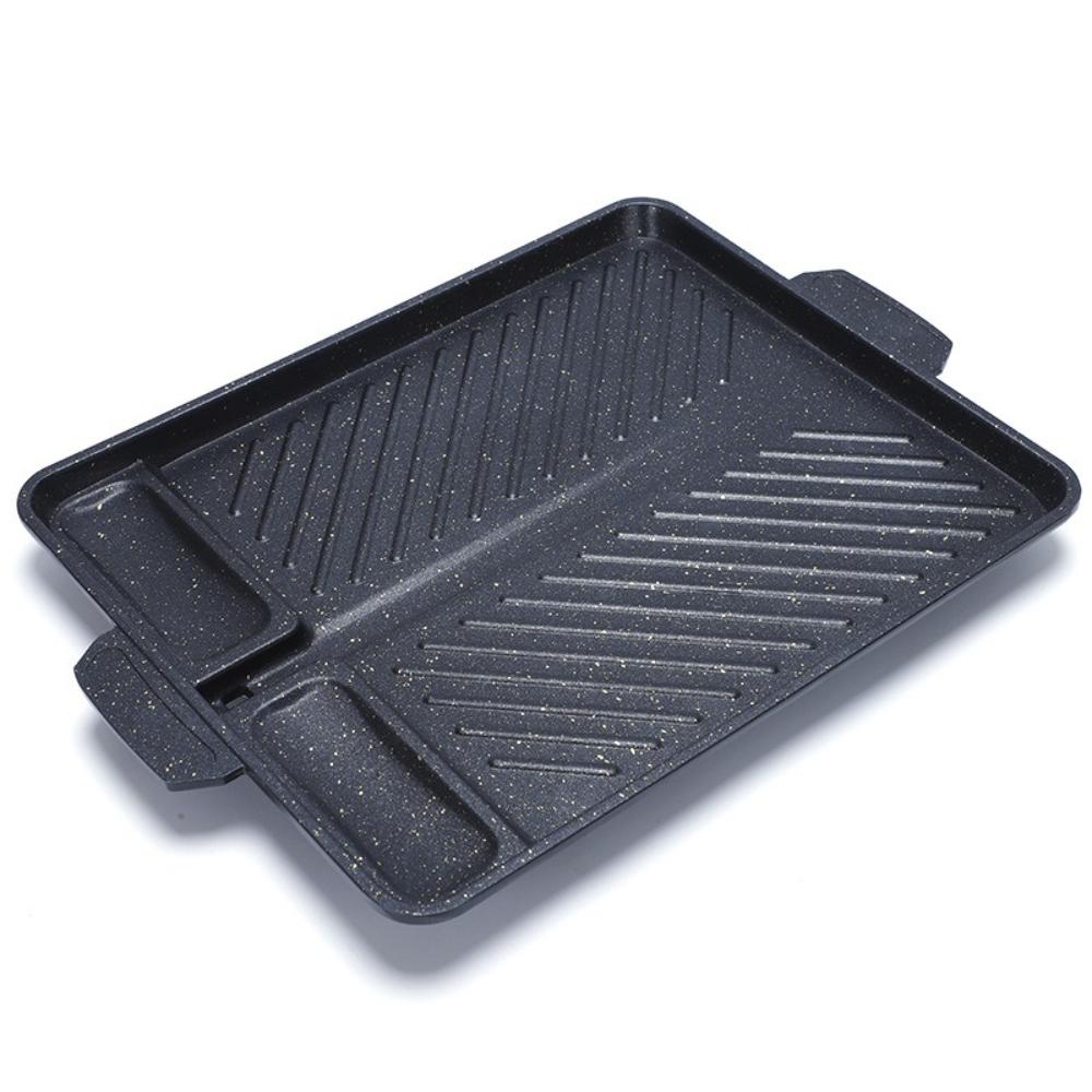 

Portable Baking Tray Barbecue Plate Rectangular Grill Pan Vegetables Seafood Baking Pan for Indoor Outdoor BBQ Camping Picnics