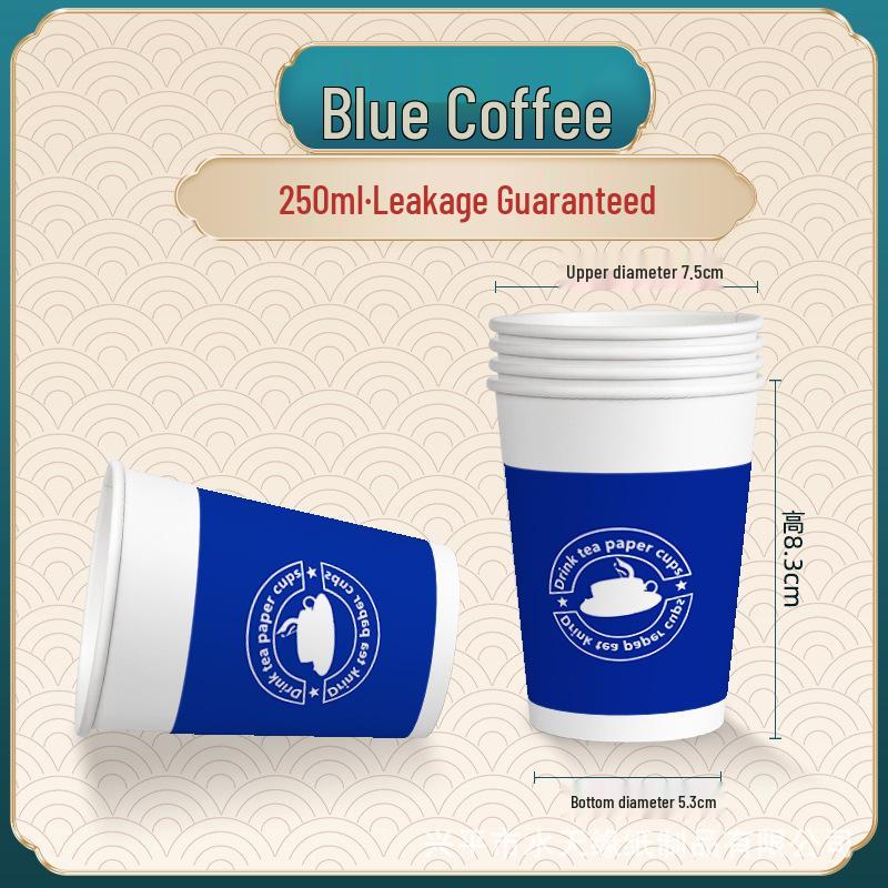 Durable Thickened White Disposable Paper Cups for Home, Office, and Coffee Use