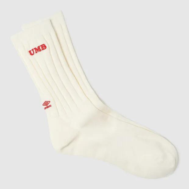 Embroidered Ribbed Crew Socks (UQ123CSC26)_2colors