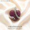 Pendant Snake with Heart Fashion Love Jewelry Europe 925 Silver Vintage Accessorie Gift For Woman
