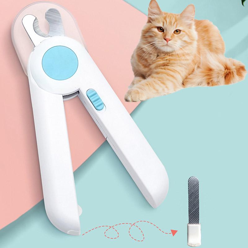 Led Light Pet Nail Clipper Cutter Professional Stainless Steel Safe Scissors For Dog Cat Claw Grooming Supplies