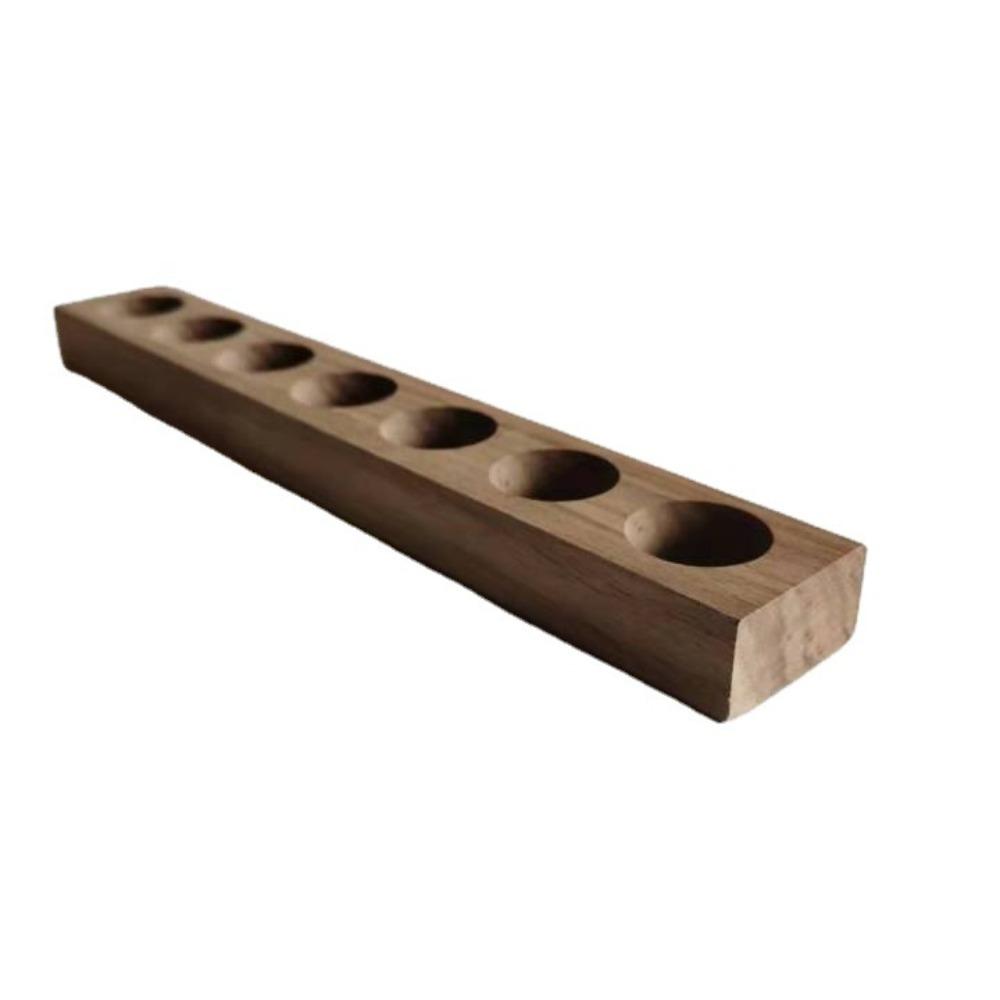 7 Holes Essential Oil Display Stand Wooden Smooth Bottle Storage Rack Space-saving 1 Tier Essential Oils Holder Polish Case