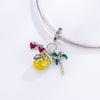 925 Silver Gold Shell Beads Jellyfish Seahorse Dangle Charm Snake Bracelet Necklace Beach Party Gift