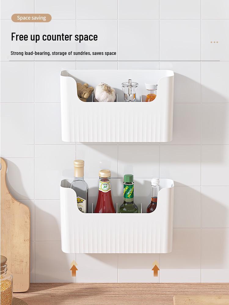Wall-Mounted Storage Box: Cling Film Holder & Bathroom Organizer