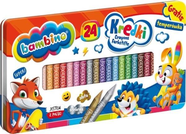 Bambino Wax Crayons 24 Colors + Temperature Metal 9590