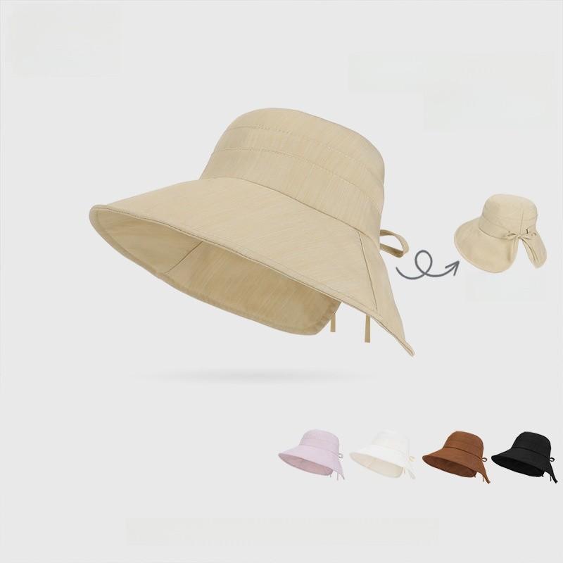 Summer Outdoor Sun Hat With Large Brim And Breathable Polyester For Women
