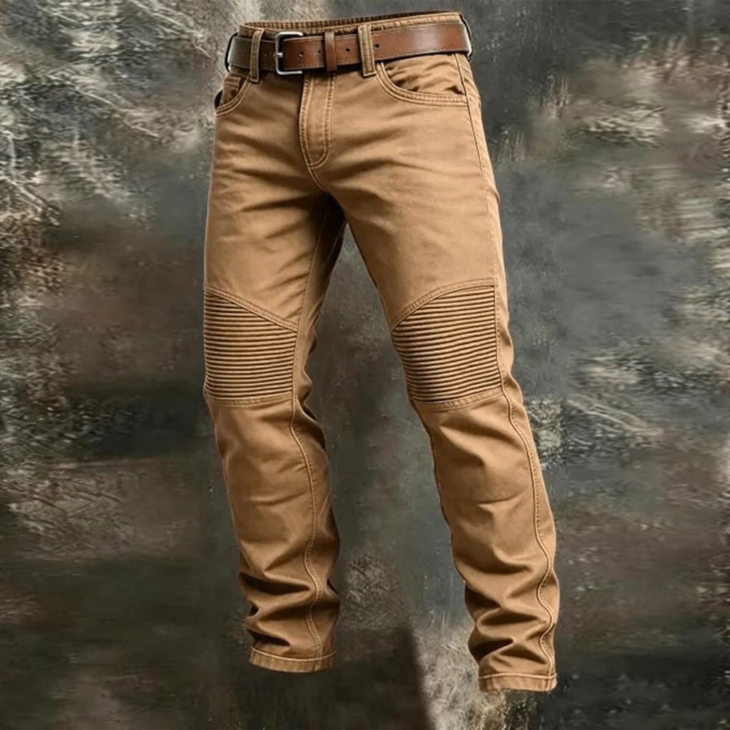 Men's Casual Cargo Pants with Patchwork Striped Design for Hiking and Outdoor Sports