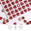 Paso Sico Eco-Friendly 3D Crystals Heart Shaped Pointed Back Rhinestones Non Hotfix Crystal Nail Art Beads Garment