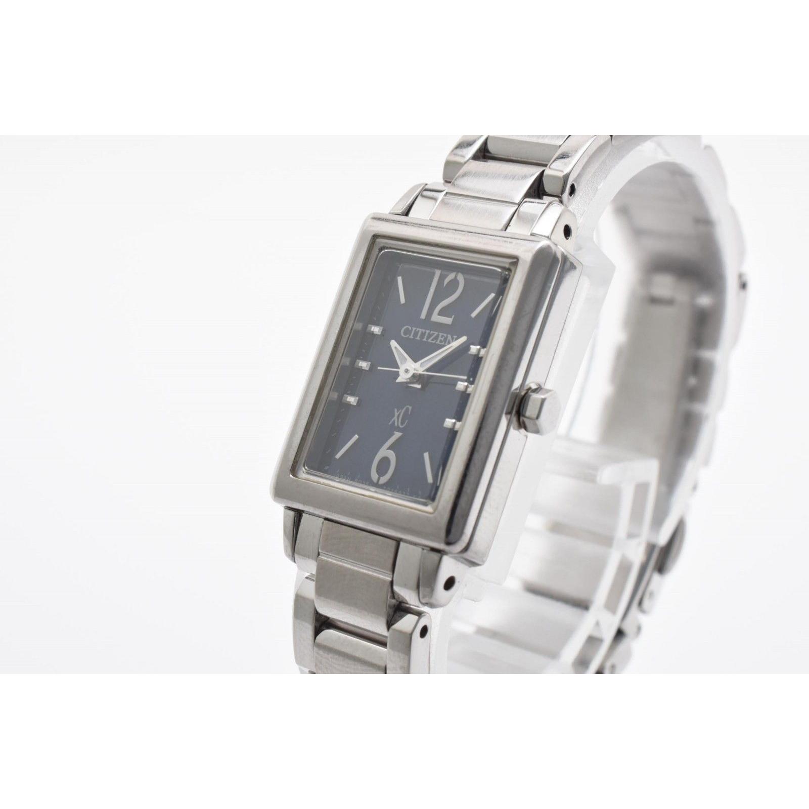 Citizen Citizen xC Cross Sea B035-T017631 Women s Watch Solar Eco Drive Blue Dial Square Case Stainless Steel 2010s