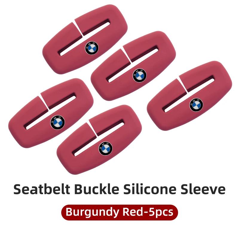 MDCF1 Car Sticker Car Seatbelt Buckle Cover Silicone Anti-scratch Protector Safety Belt Buckle Guard Car Accessories Interior For BMW