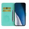 For iPhone 17 Pro Case Owl Flower Imprinted Leather Cover Wallet with Strap