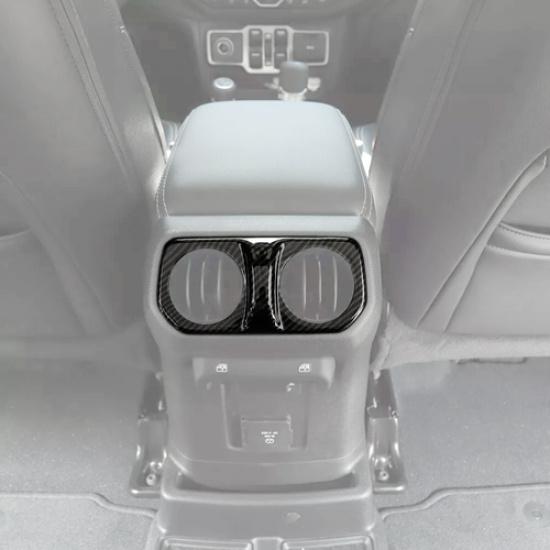 For 18-2025 Jeep Gladiator JT/JL Carbon Rear Armrest Air Vent Outlet Trim Cover