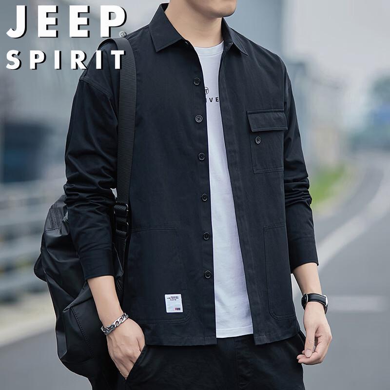 JEEP SPIRIT Men's Casual Non-Iron Long Sleeve Outdoor Shirt