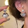 S Silver Pearl Stud Earrings Female Sense Niche Versatile Earrings Unique Beautiful Ear Jewelry Earrings