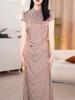 B036 Elegant Chinese Style Slimming Long Summer Dress