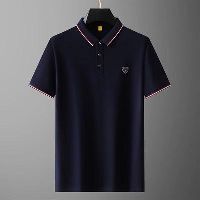 Dibinze Men's Loose Fit Plus Size Short Sleeve Polo Shirt