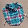 Plaid Women Shirt False Collars White  Removable Lapel Collars For Women Fake Collar Women Detachable Collars Nep Kraagie