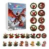 Advent Calendar Santa Claus Flying Dragon Design 24-Day Countdown Festive Family Activity Calendar Festive Atmosphere Enhancer