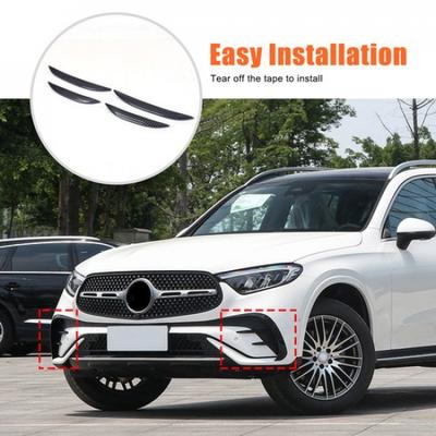 ABS Carbon Fiber Front Fog Light Lamp Strip Trim For Benz GLC X254 -2024