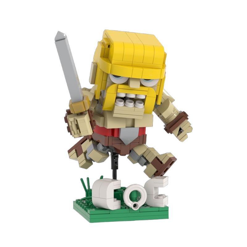 Heiße Spiel Actionfiguren Royale Clash Bausteine MOC Stammeskonflikt Barbaren Schweinereiter Modell Kinderspielzeug Geschenk