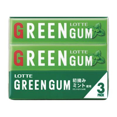 Lotte Green Gum 3 pacotes x 10 peças