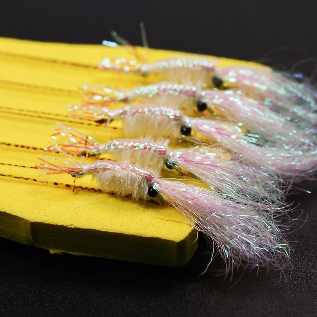 5pcs Shrimp Lure Set Imitation Bait for Bass Fishing Night Glow Shrimp Soft Plastic