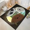 Cartoon Animal Printed Bear Trio Pattern Rug for Living Room Decor Suitable for use as an anti-slip for living room bedroom sofas