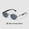 Ruiao  Fashion Oval Sunglasses for Women Luxury Designer Metal Frame UV400 Sun Protection Shades Brand New Arrival Eyewear