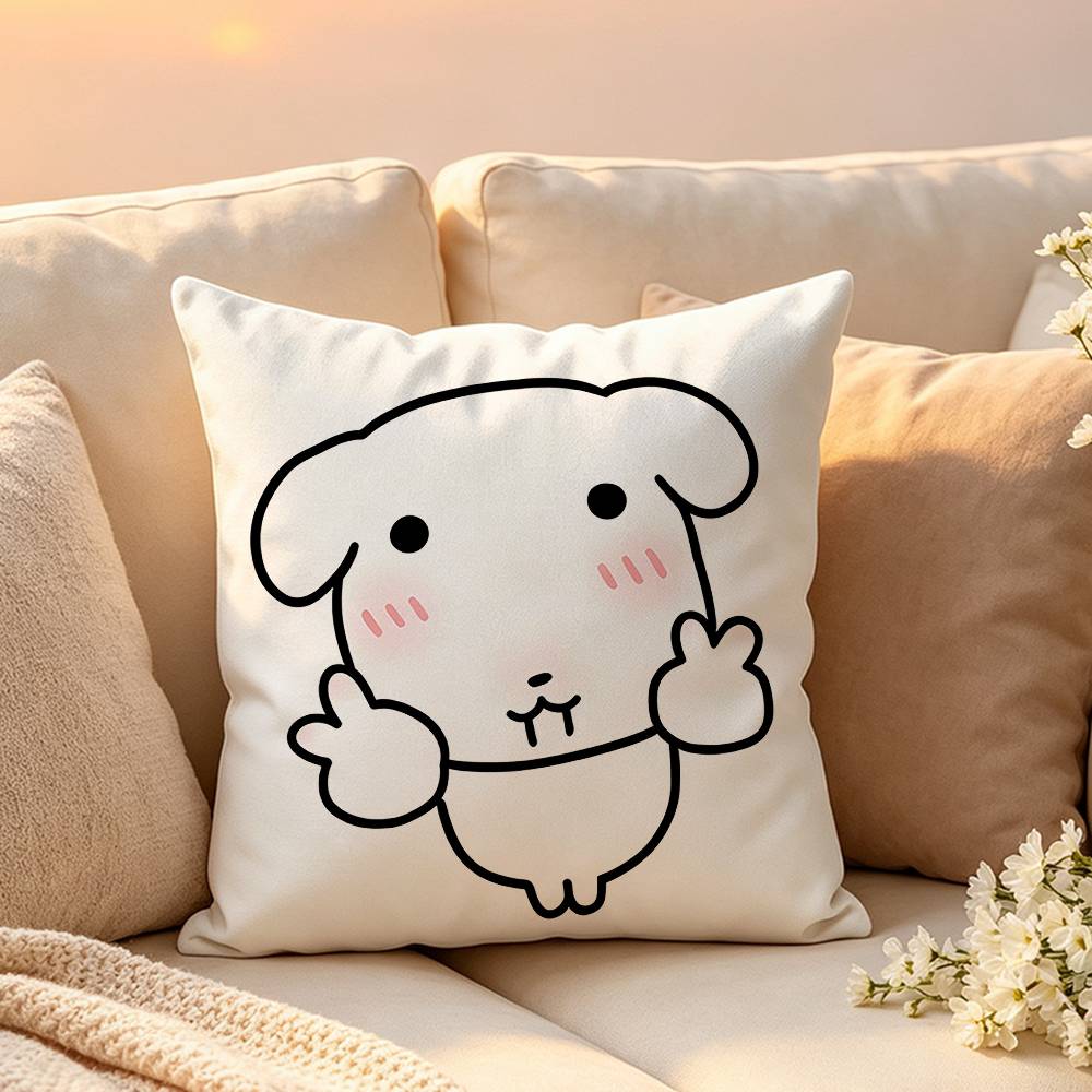 Kawaii Gganadi Dog Pillow Case Pattern Printed Pillowcase For Living Room Sofa Cushion Cover