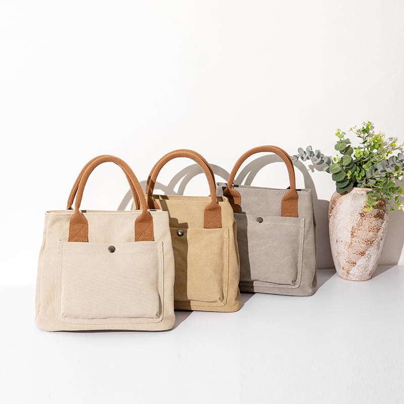 Yocipa Lightweight Canvas Tote Large Multifunctional Casual Canvas Bag for and More Women's Bag, Small, Capacity, Handbag, Walking, Shopping,