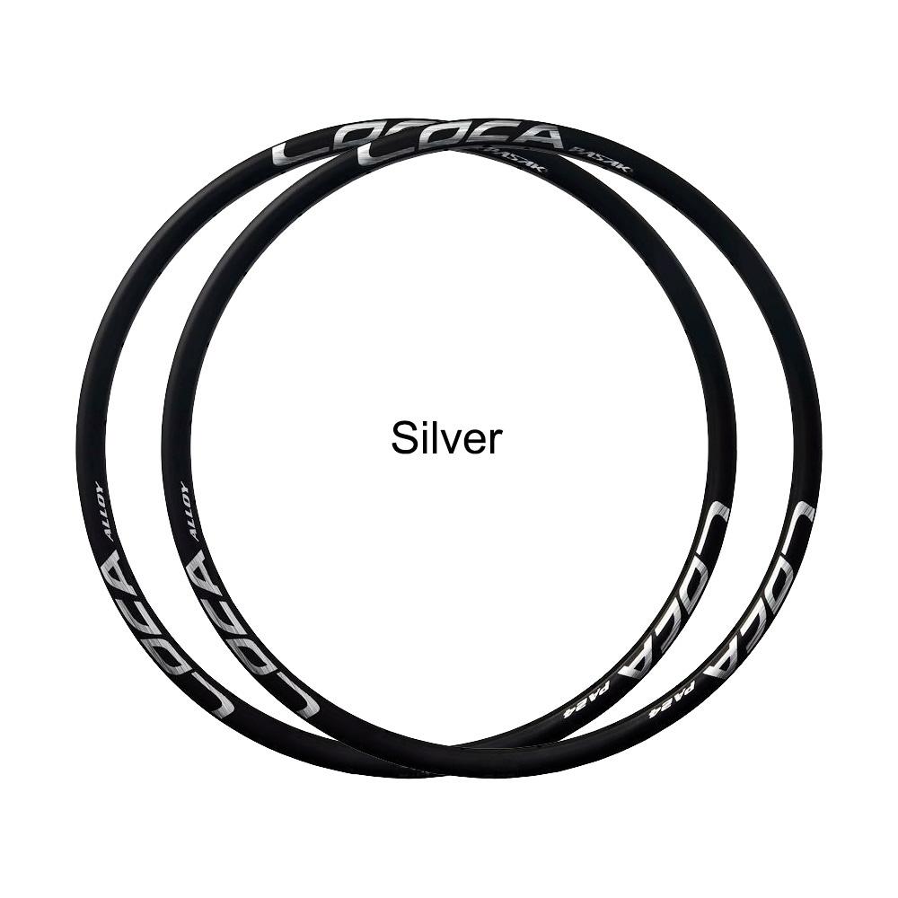 MTB Wheel Aluminum Rim, 26, 27.5, 29 Inch, Ultra Light, 28H, 24H, Schrader Valve Rim, Inner Width 19.8mm 26 inch 24h Silver
