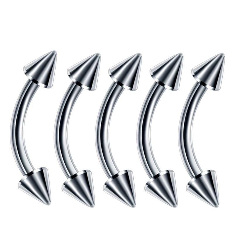 85PCS/Set Stainless Steel Eyebrow Bar Tongue Lip Nose Pircing Ear Studs Stainless Steel Mixed Body Jewelry Fashion Piercing Set