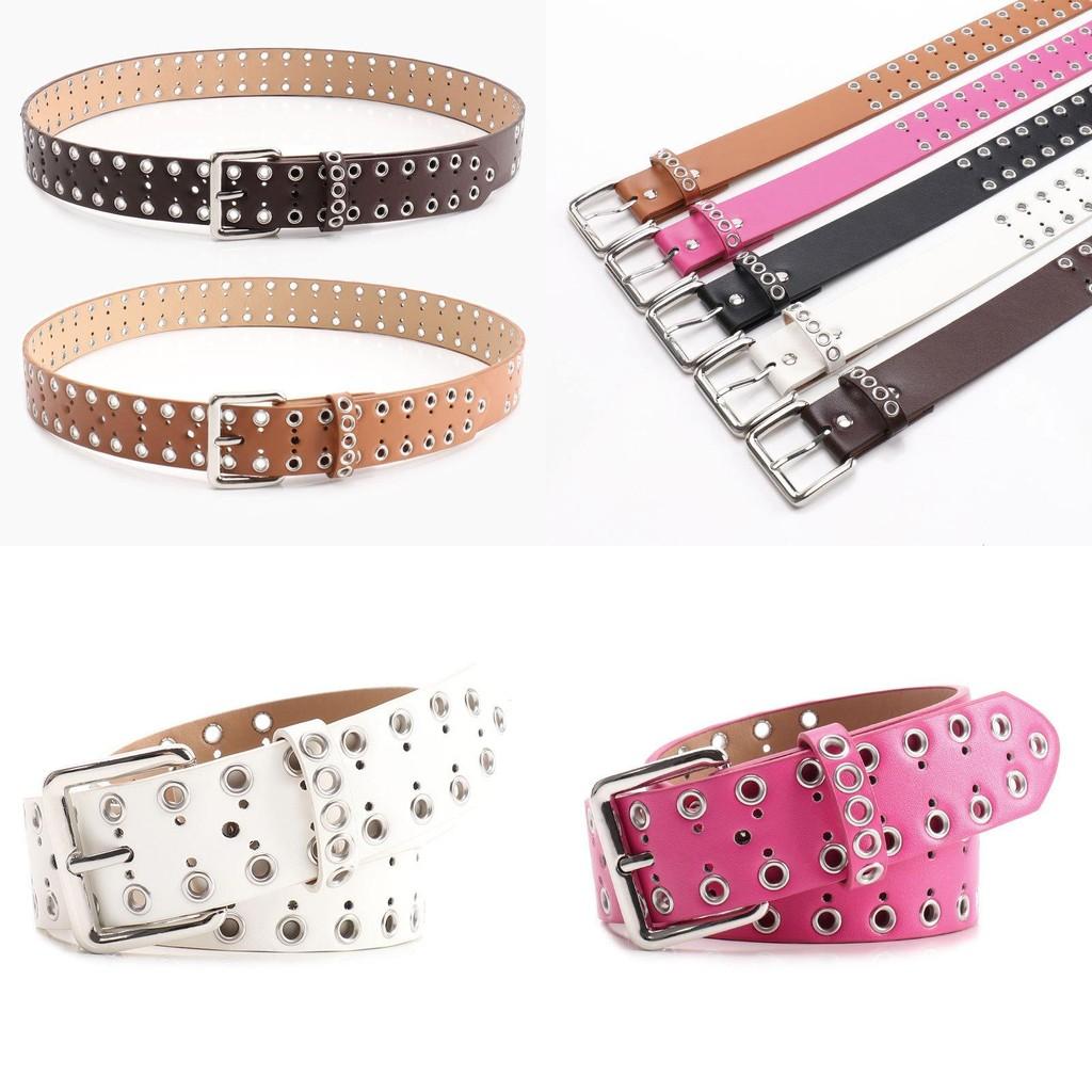 Trendy Women Hollowed Metal Leather Belt With Alloy Closure For Casual Outfit And Party Looks