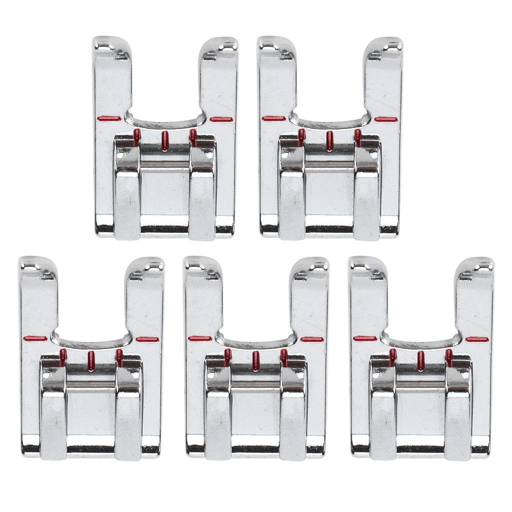 5Pcs Satin Stitch Foot Stainless Steel Multifunctional Household Sewing Machines Accessories