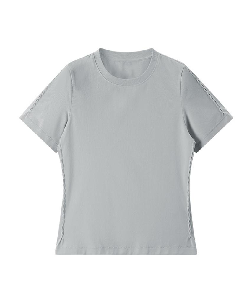 Beoteunseoul [Women'S] Loop Line Slim Short Sleeve (4 Colors)