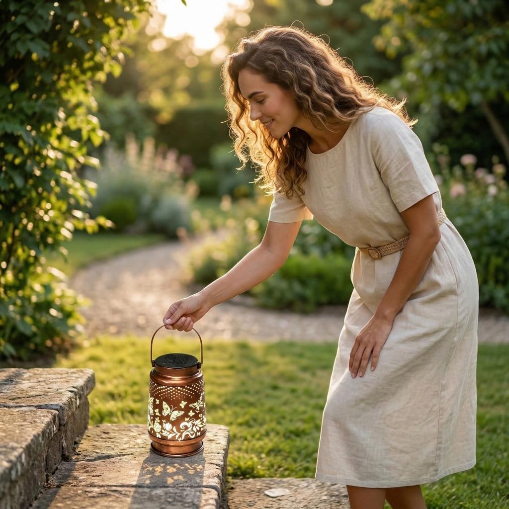 Solarbetriebene Schmetterlings-Außenleuchte - Eine Retro-Schmiedeeisenlampe, Perfekt für die Außengartendekoration und zur Schaffung von Ambientebeleuchtung.