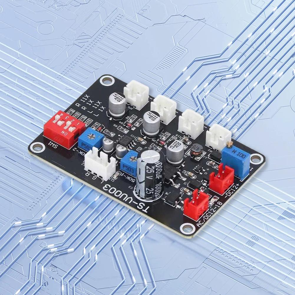 TS VU003 VU Meter Driver Board Backlight Adjustable VU Meter Driver Panel AC DC 12V-18V High-Frequency Low-Pass