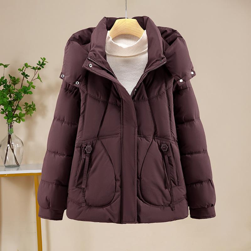 Plus size women's short hooded winter new cotton-padded jacket loose warm cotton-padded jacket top