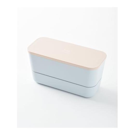 BRUNO Yamanaka-nuri Bicolor 2 Tier Lunch Box Bento Box Dishwasher Safe Microwave Gray No Size RBHK013-GY